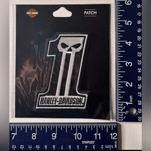 Authentic Vintage Harley-Davidson Emblem #1 Skull Patch small in package